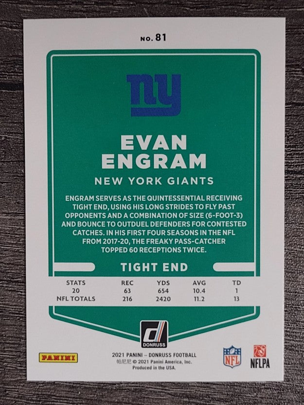 2021 Donruss #81 Evan Engram
