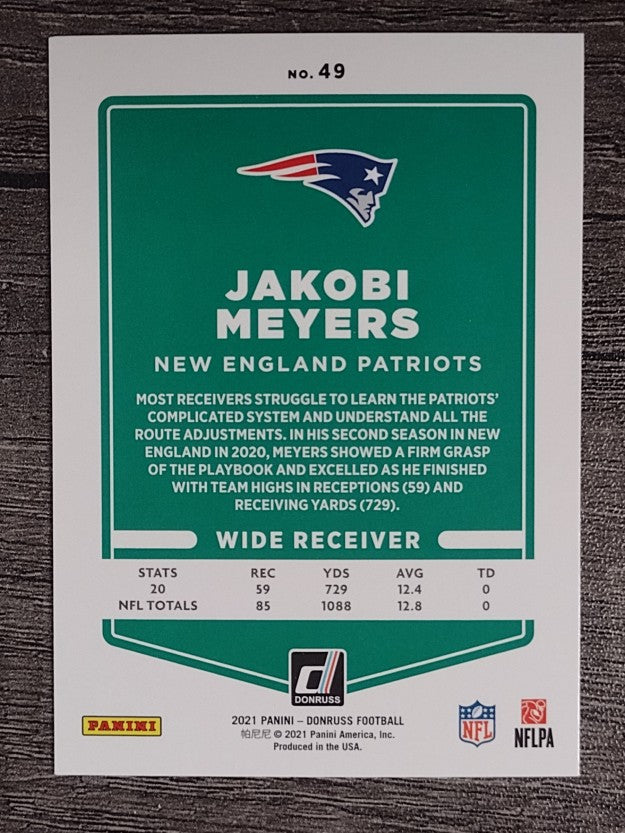 2021 Donruss #49 Jakobi Meyers