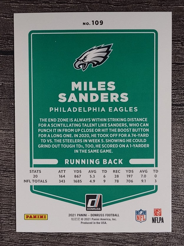 2021 Donruss #109 Miles Sanders