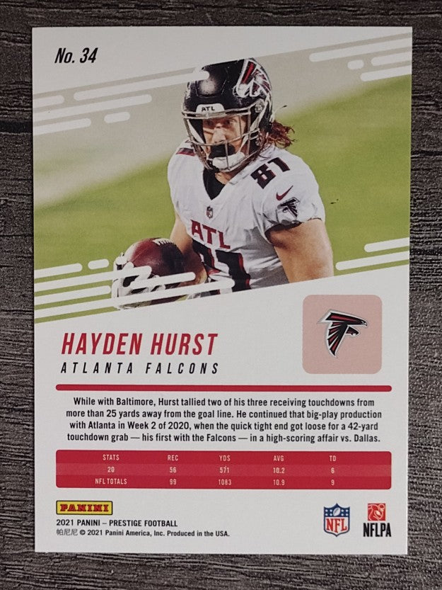 2021 Prestige Xtra Points Astral #34 Hayden Hurst
