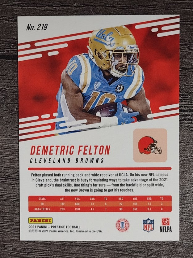 2021 Prestige Xtra Points Astral #219 Demetric Felton