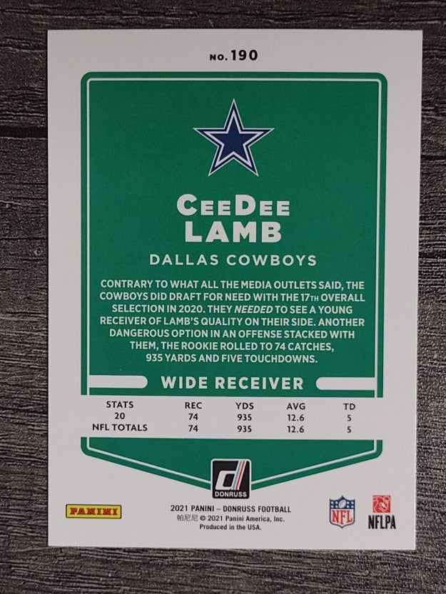 2021 Donruss #190 CeeDee Lamb