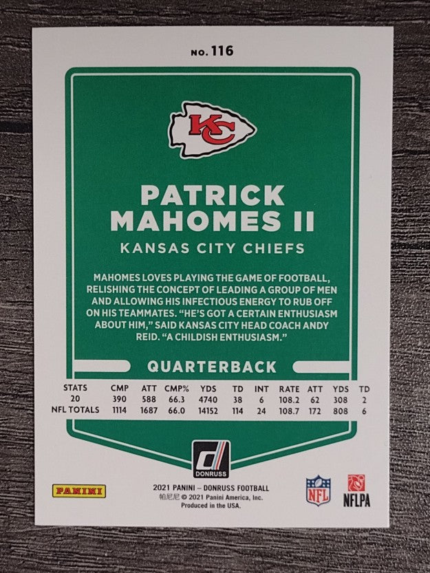 2021 Donruss #116A Patrick Mahomes II