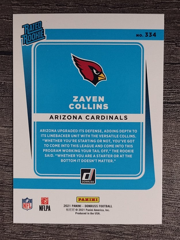 2021 Donruss #334 Zaven Collins RR RC