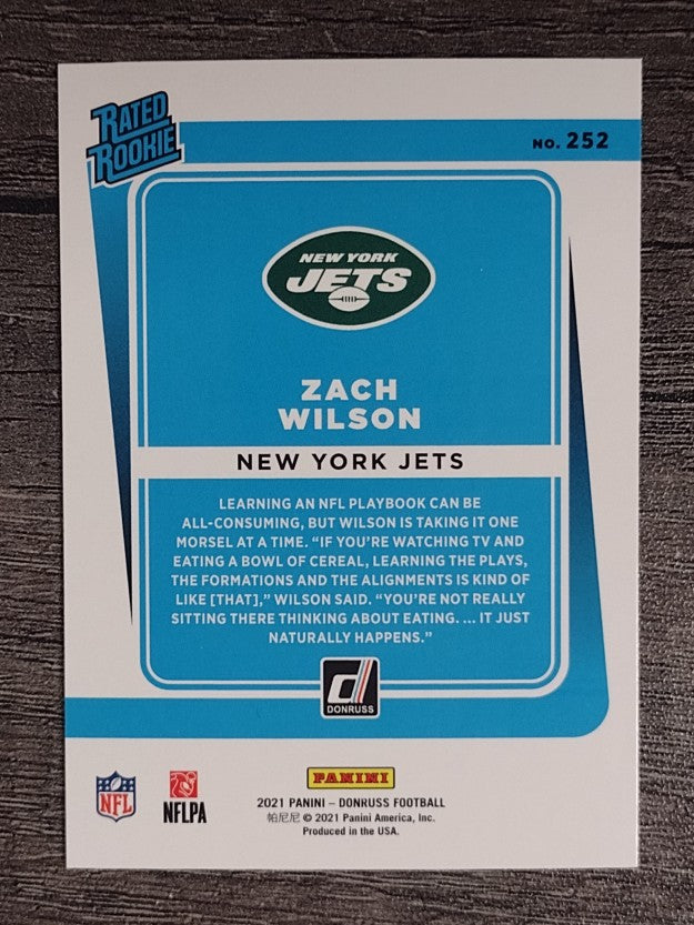 2021 Donruss #252 Zach Wilson RR RC