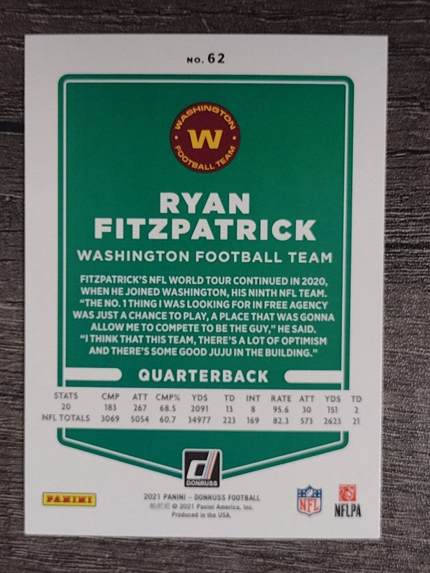 2021 Donruss #62 Ryan Fitzpatrick