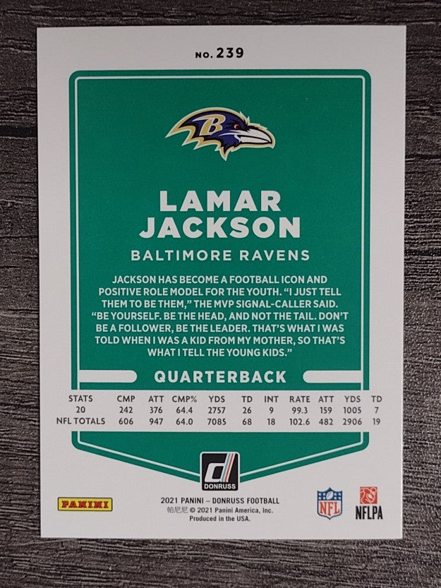 2021 Donruss #239A Lamar Jackson