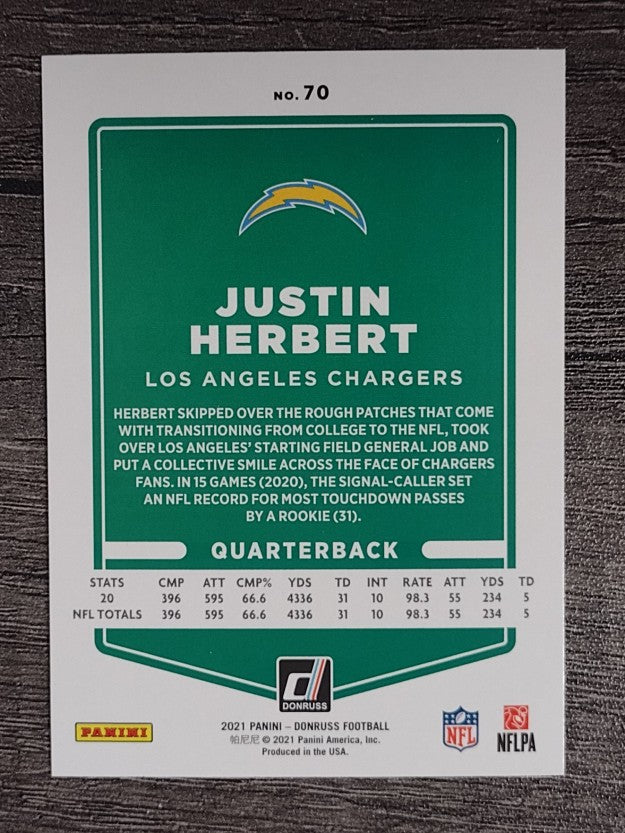 2021 Donruss #70A Justin Herbert