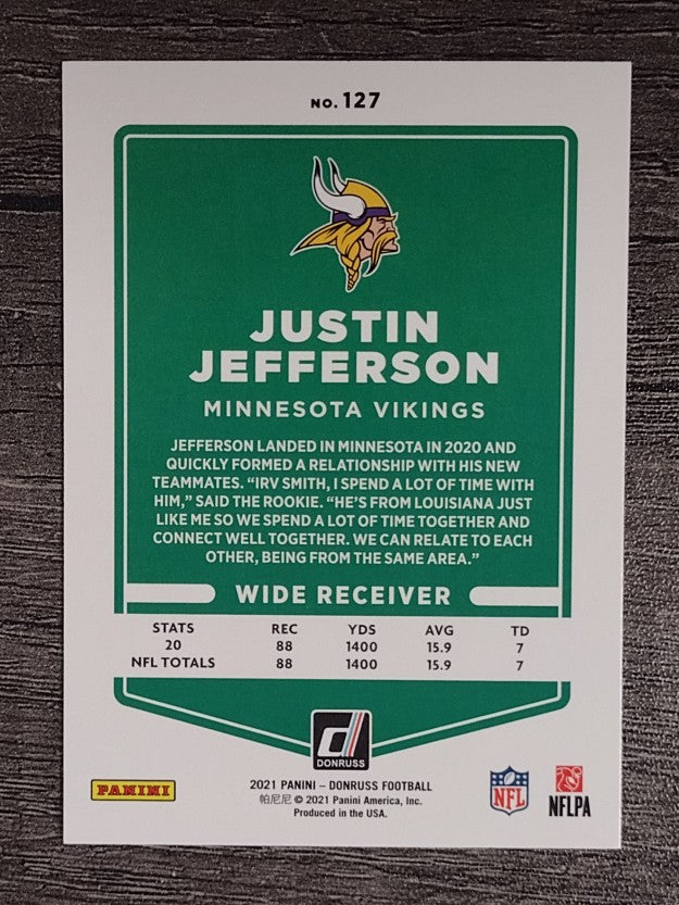 2021 Donruss #127B Justin Jefferson VAR