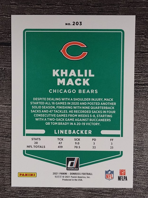 2021 Donruss #203B Khalil Mack VAR