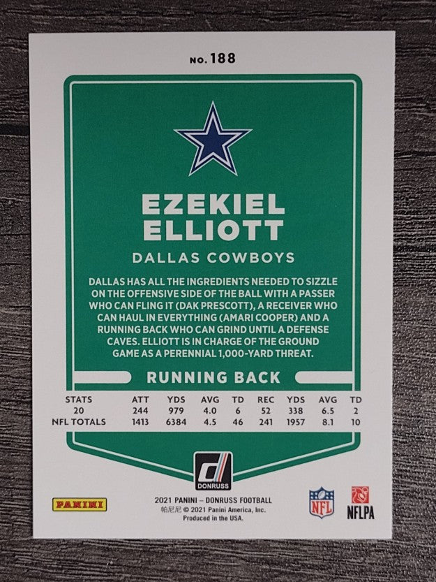 2021 Donruss #188B Ezekiel Elliott VAR