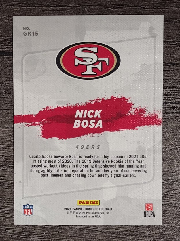 2021 Donruss Gridiron Kings #15 Nick Bosa