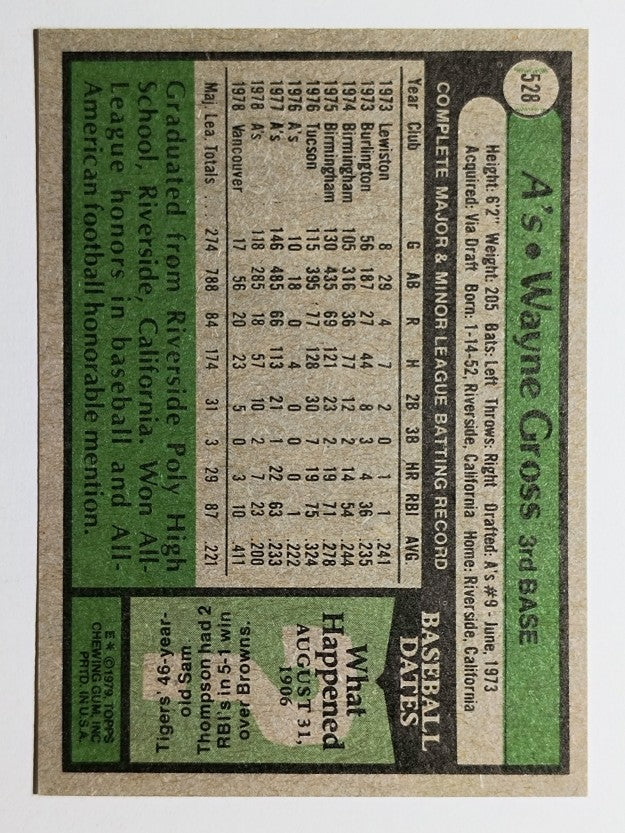 1979 Topps #528 Wayne Gross DP (NM)
