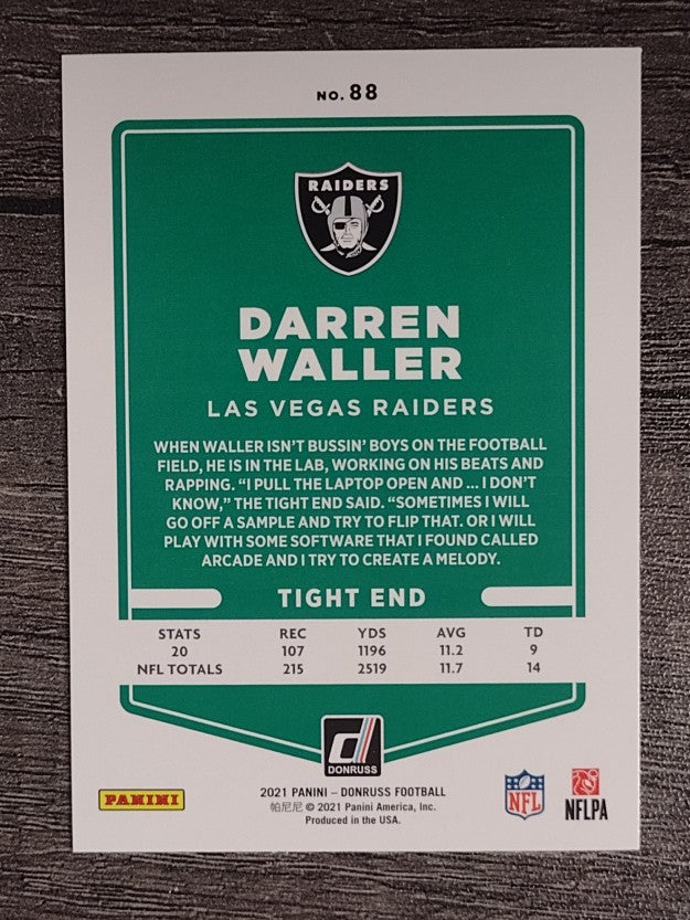 2021 Donruss Press Proof Blue #88 Darren Waller