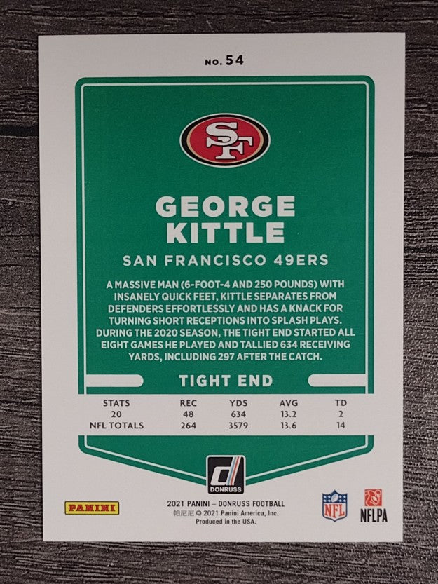 2021 Donruss Press Proof Blue #54A George Kittle