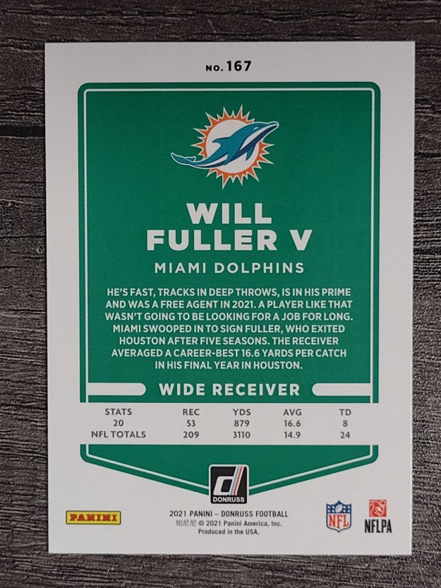 2021 Donruss Press Proof Blue #167 Will Fuller V