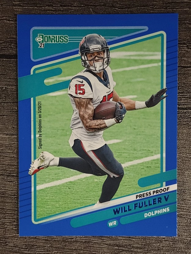 2021 Donruss Press Proof Blue #167 Will Fuller V