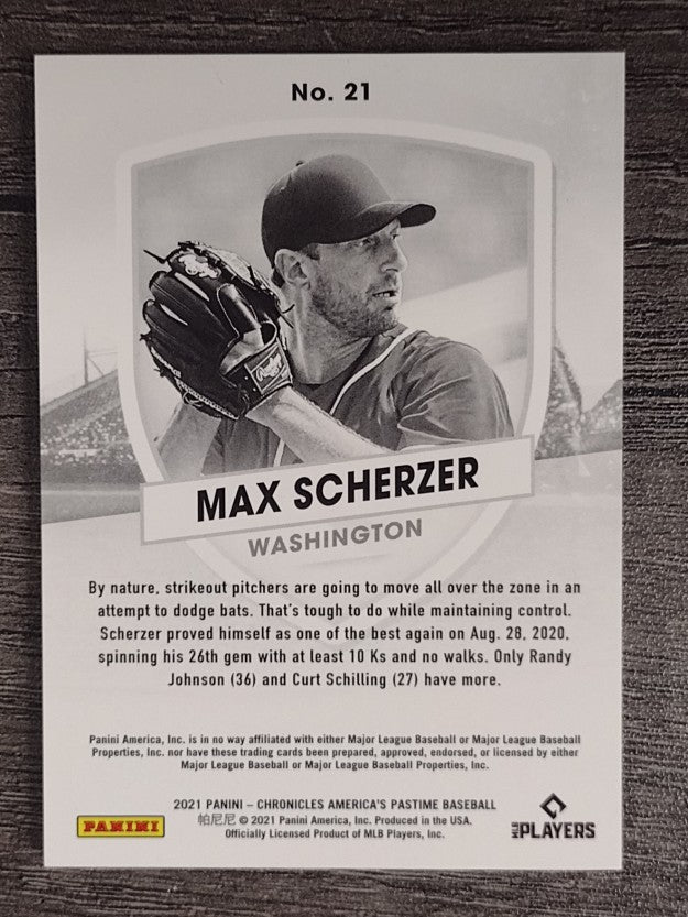 2021 Panini America's Pastime #21 Max Scherzer