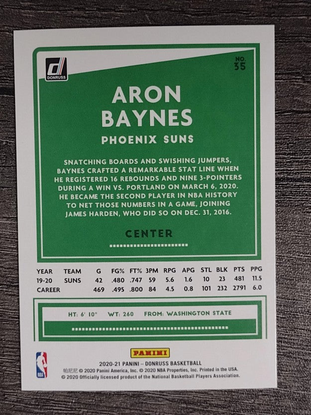 2020-21 Donruss #35 Aron Baynes