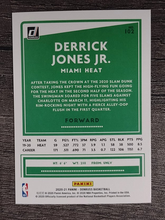 2020-21 Donruss #102 Derrick Jones Jr.