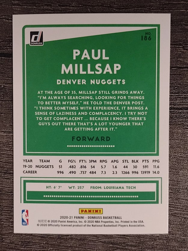 2020-21 Donruss #186 Paul Millsap