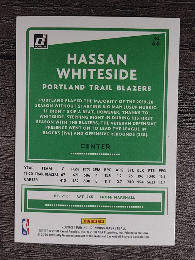 2020-21 Donruss #66 Hassan Whiteside
