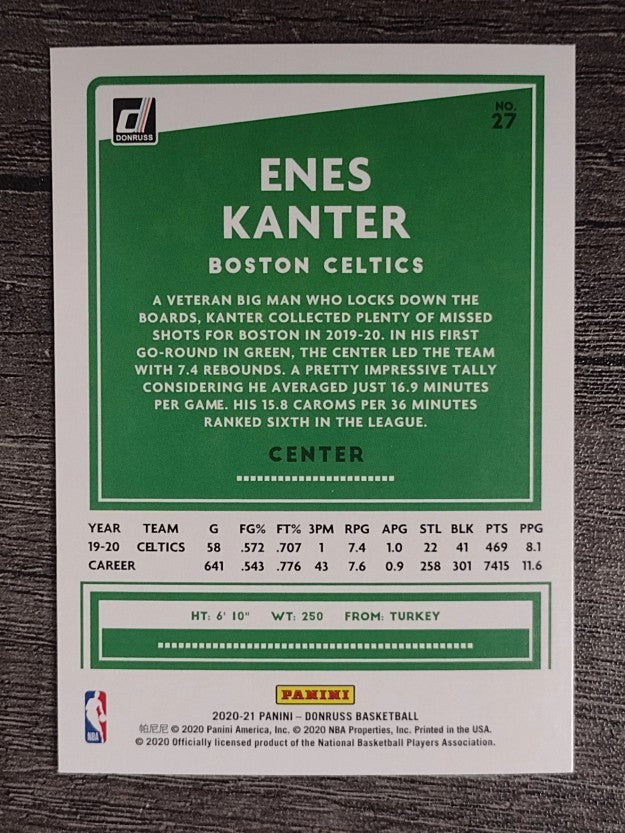 2020-21 Donruss #27 Enes Kanter