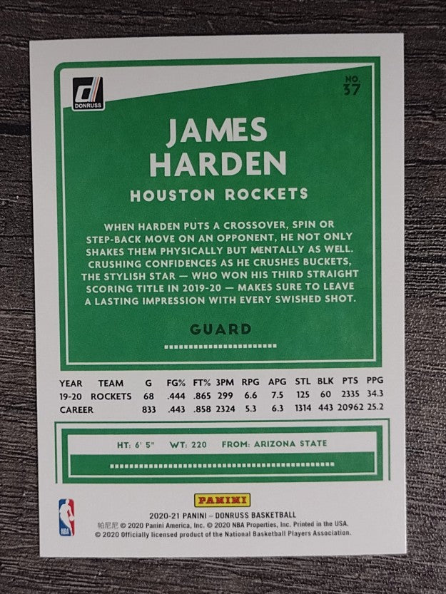 2020-21 Donruss #37 James Harden