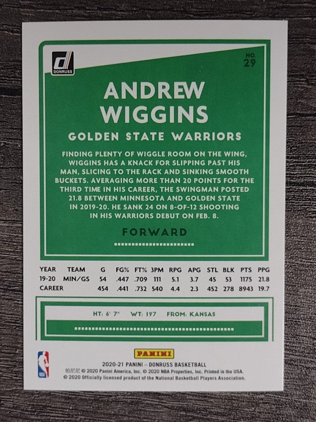 2020-21 Donruss #29 Andrew Wiggins