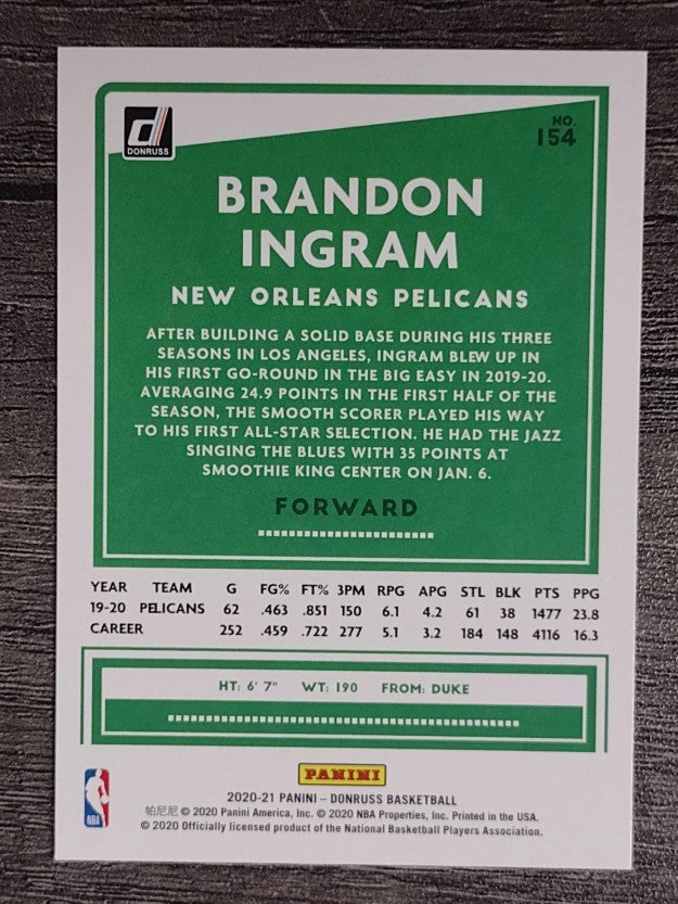 2020-21 Donruss #154 Brandon Ingram