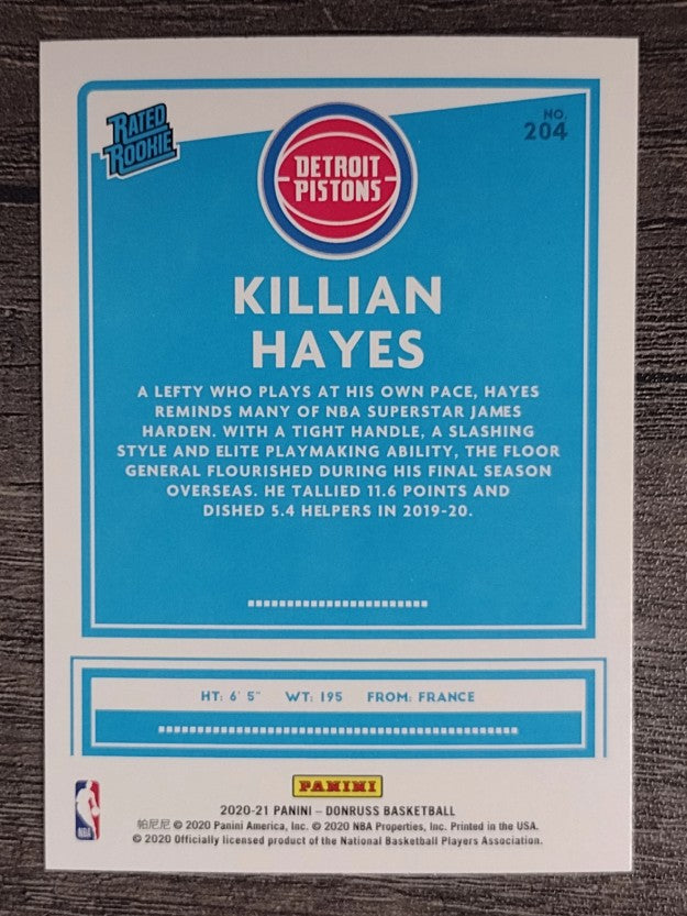 2020-21 Donruss #204 Killian Hayes RR RC