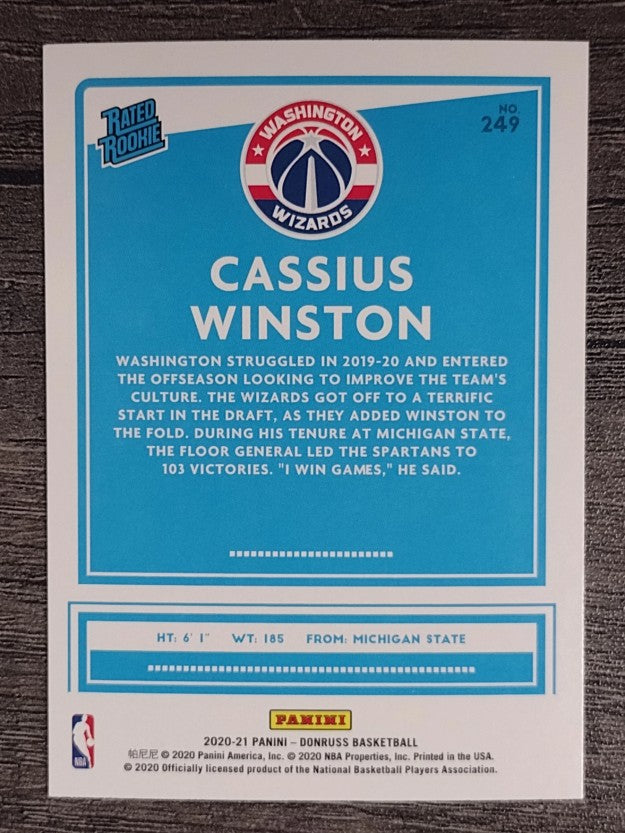 2020-21 Donruss #249 Cassius Winston RR RC