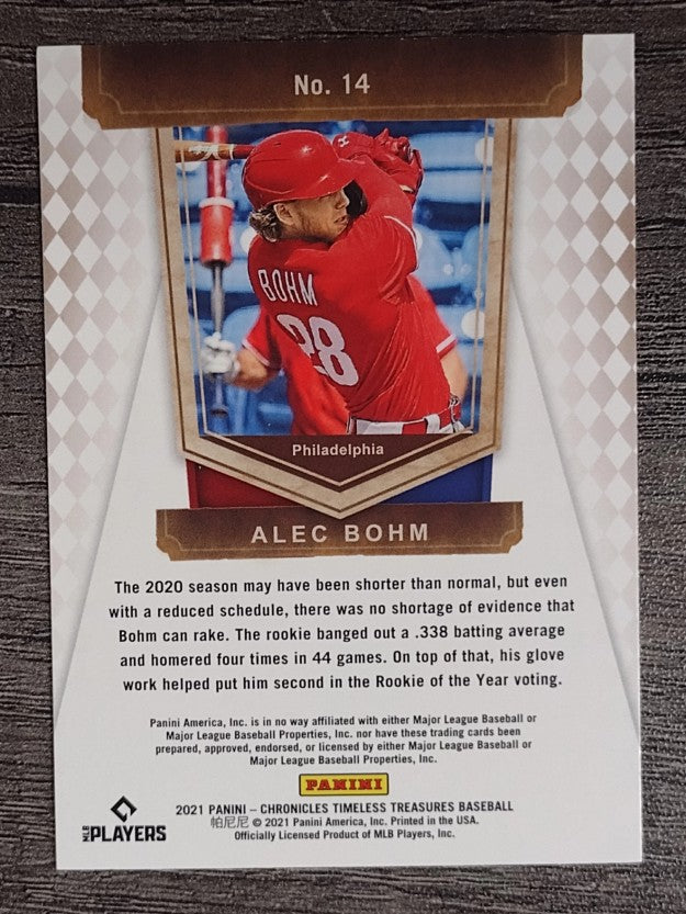2021 Timeless Treasures #14 Alec Bohm RC