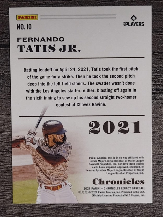 2021 Panini Chronicles #10 Fernando Tatis Jr.