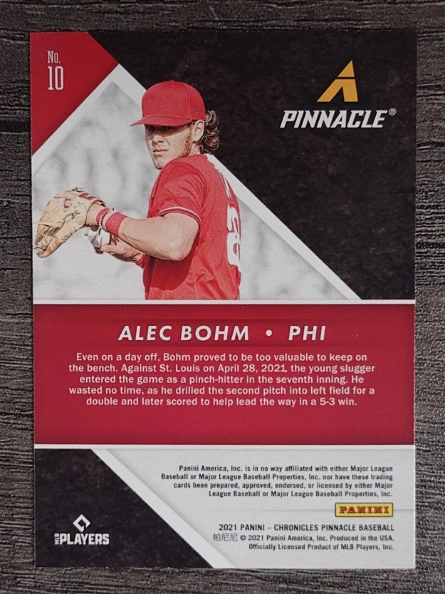 2021 Pinnacle #10 Alec Bohm RC