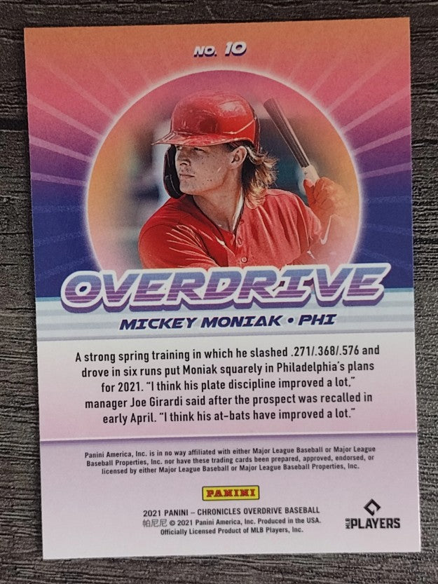 2021 Panini Overdrive #10 Mickey Moniak RC