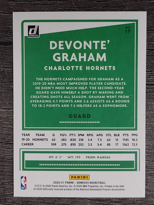 2020-21 Donruss #19 Devonte' Graham