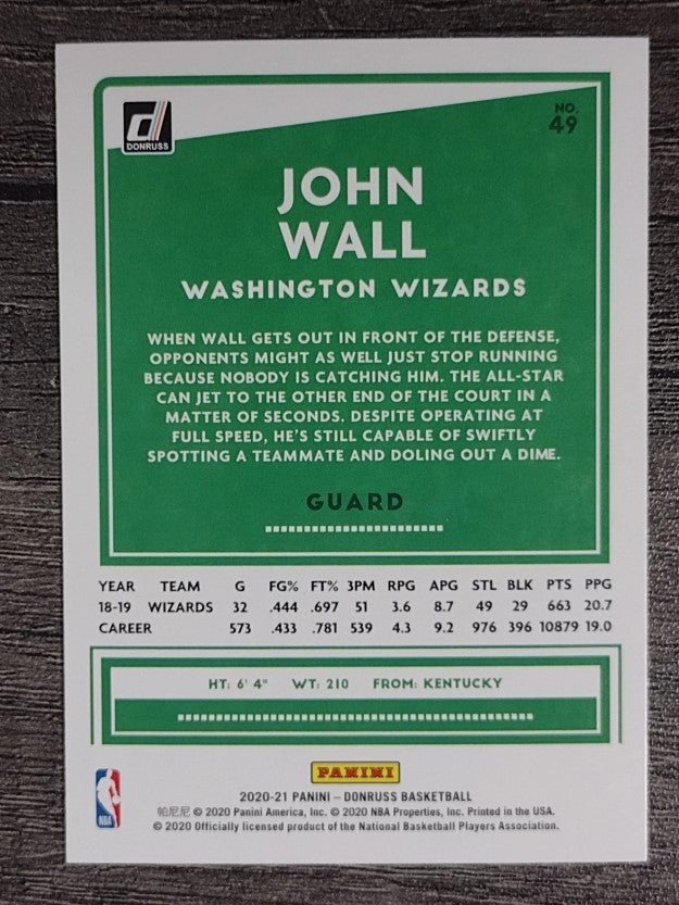 2020-21 Donruss #49 John Wall