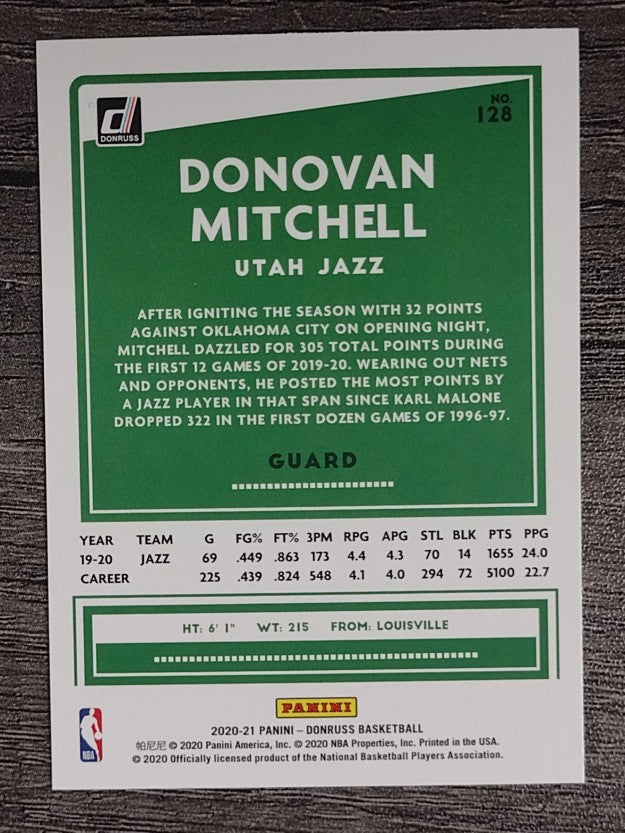 2020-21 Donruss #128 Donovan Mitchell