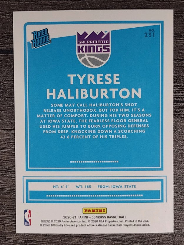 2020-21 Donruss #231 Tyrese Haliburton RR RC