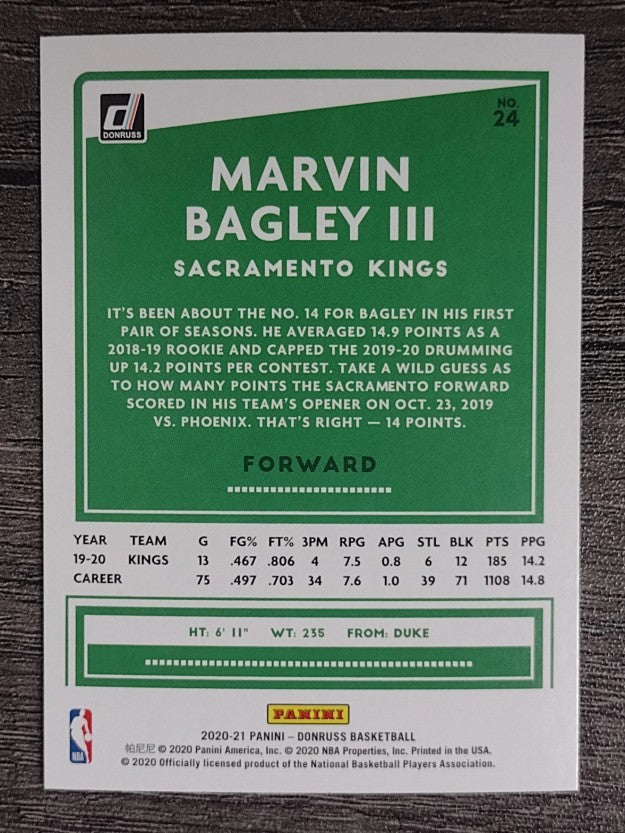 2020-21 Donruss #24 Marvin Bagley III