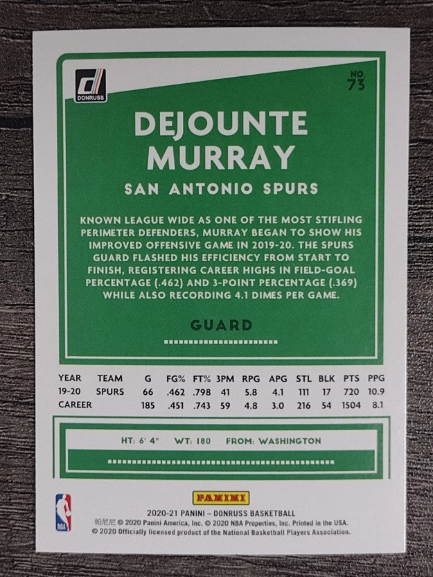 2020-21 Donruss #73 Dejounte Murray