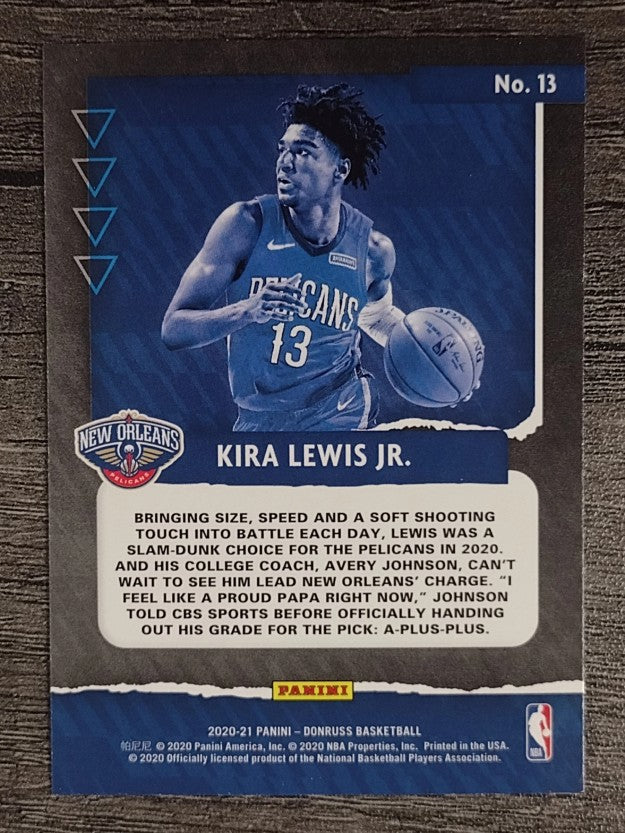 2020-21 Donruss Great X-Pectations Green Flood #13 Kira Lewis Jr.