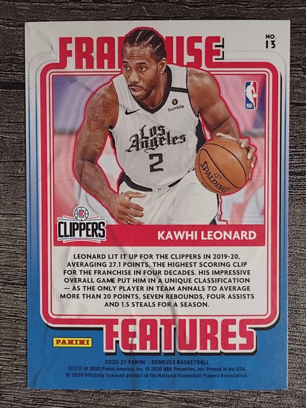 2020-21 Donruss Franchise Features #13 Kawhi Leonard