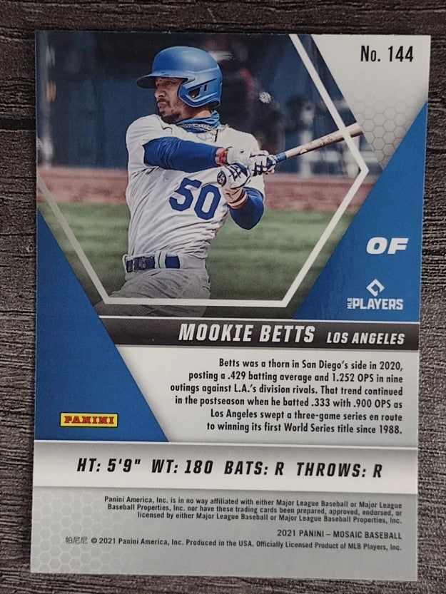 2021 Panini Mosaic #144 Mookie Betts