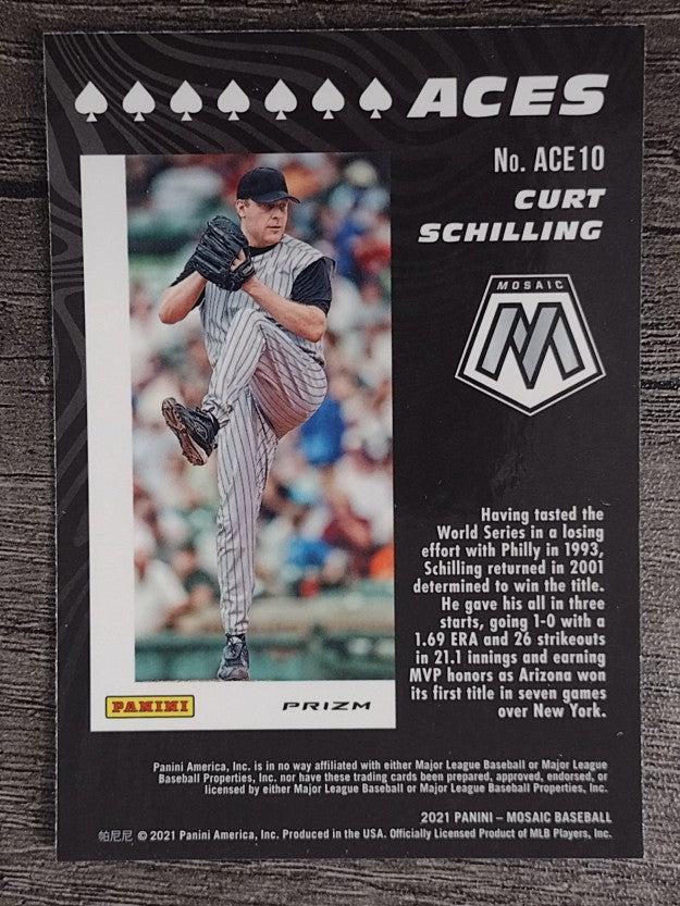2021 Panini Mosaic Aces Mosaic Green #10 Curt Schilling