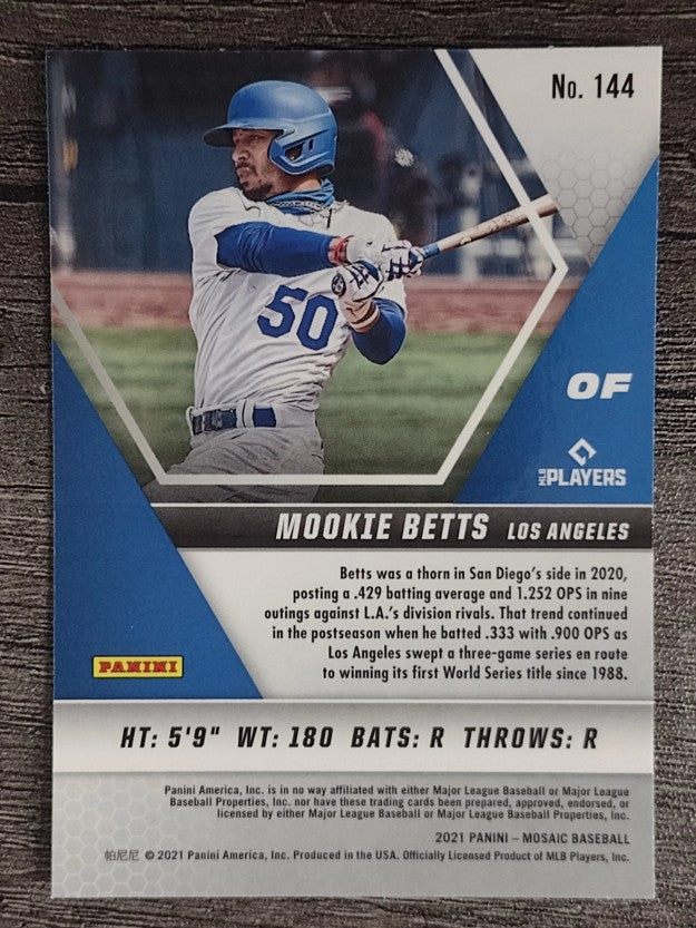 2021 Panini Mosaic #144 Mookie Betts