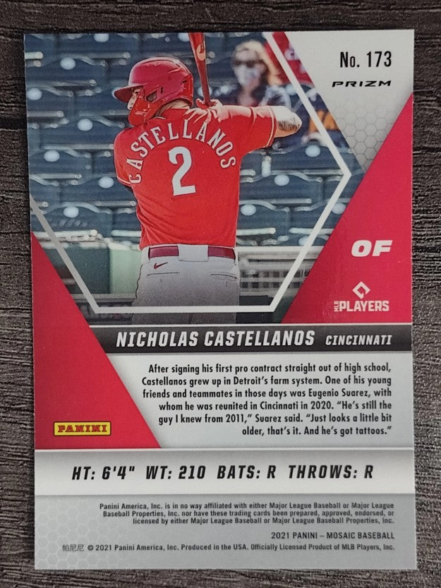 2021 Panini Mosaic Mosaic Pink Camo #173 Nicholas Castellanos
