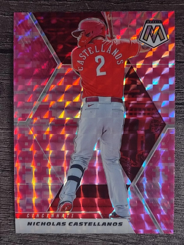 2021 Panini Mosaic Mosaic Pink Camo #173 Nicholas Castellanos