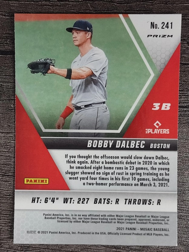 2021 Panini Mosaic Mosaic Pink Camo #241 Bobby Dalbec